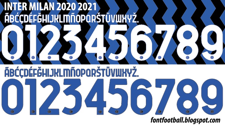 Ejemplo de fuente Inter Milan 2020-2021
